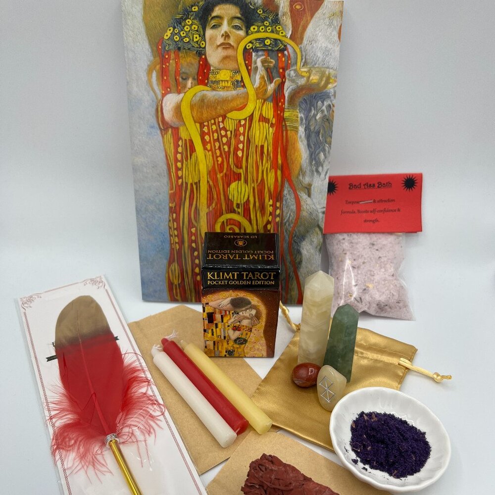 Special edition, hand-curated Klimt witch box set. Beginner witch. Light witch.